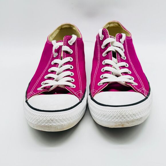 Converse All Star Mens 10 Pink Low Chuck Taylor Canvas Shoes Sneakers Trainers - Picture 3 of 11